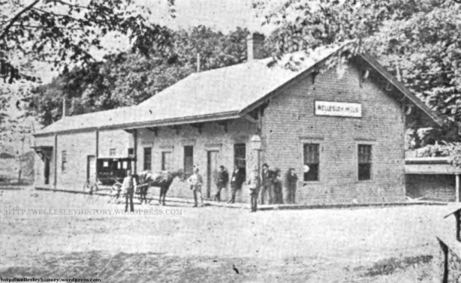North Needham/Grantville/Wellesley Hills station circa 1884 Source: Bradford (1928)