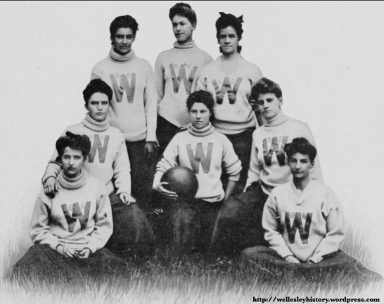 1902-03 Wellesley College Varsity Basketball Team  Source: 1904 Legenda