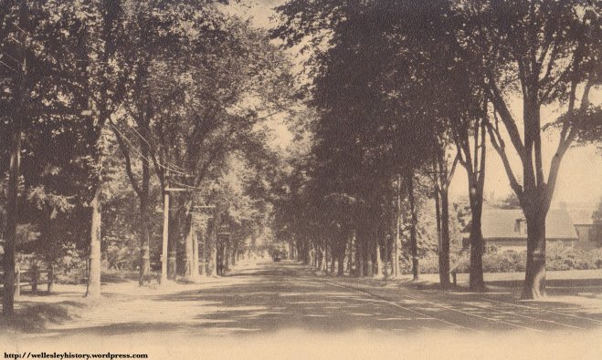 Washington Street in Wellesley Hills during the early 1900s